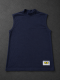 Navy Mock Neck Tank Top