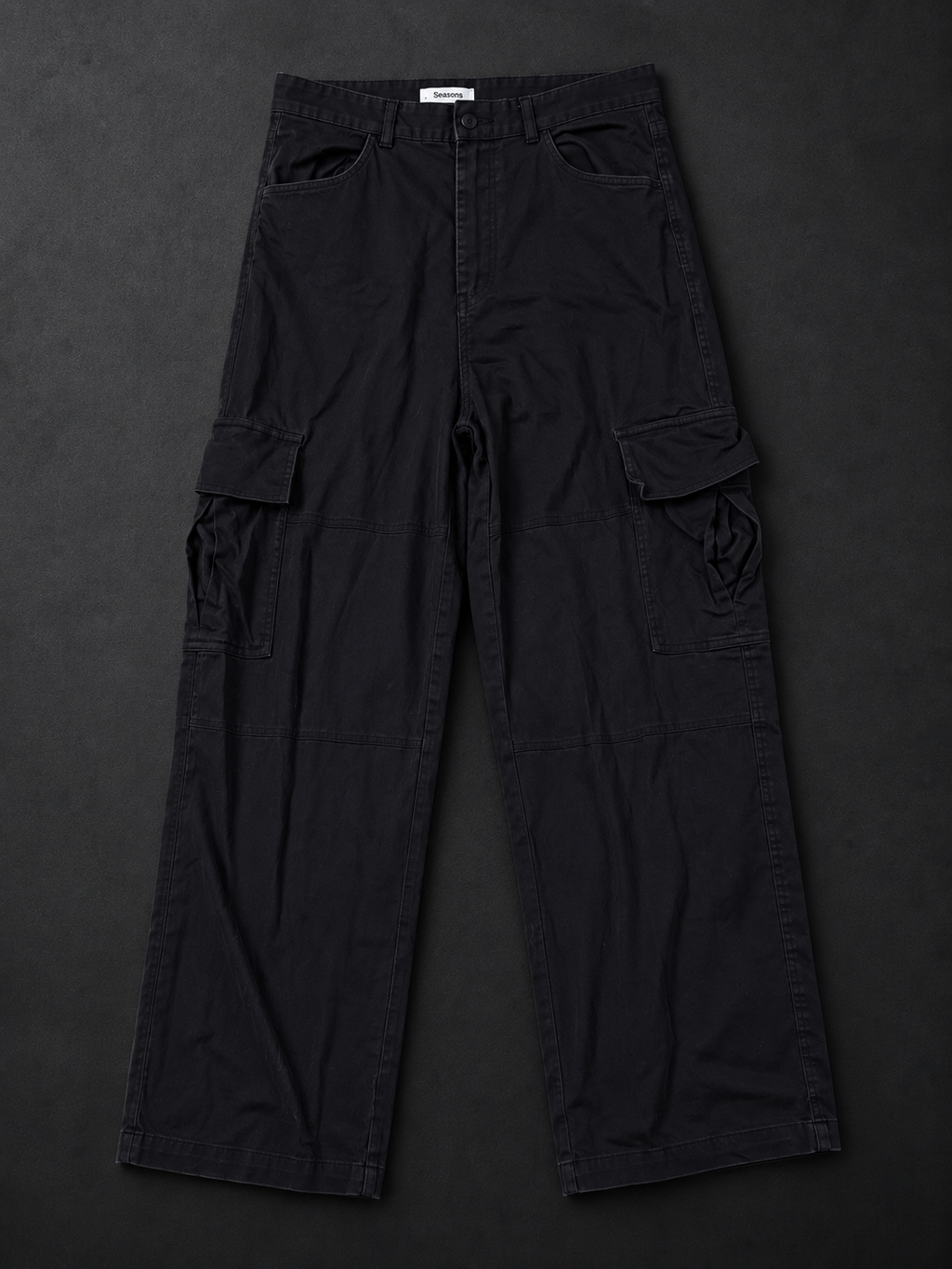 Black Cargo Utility Trousers