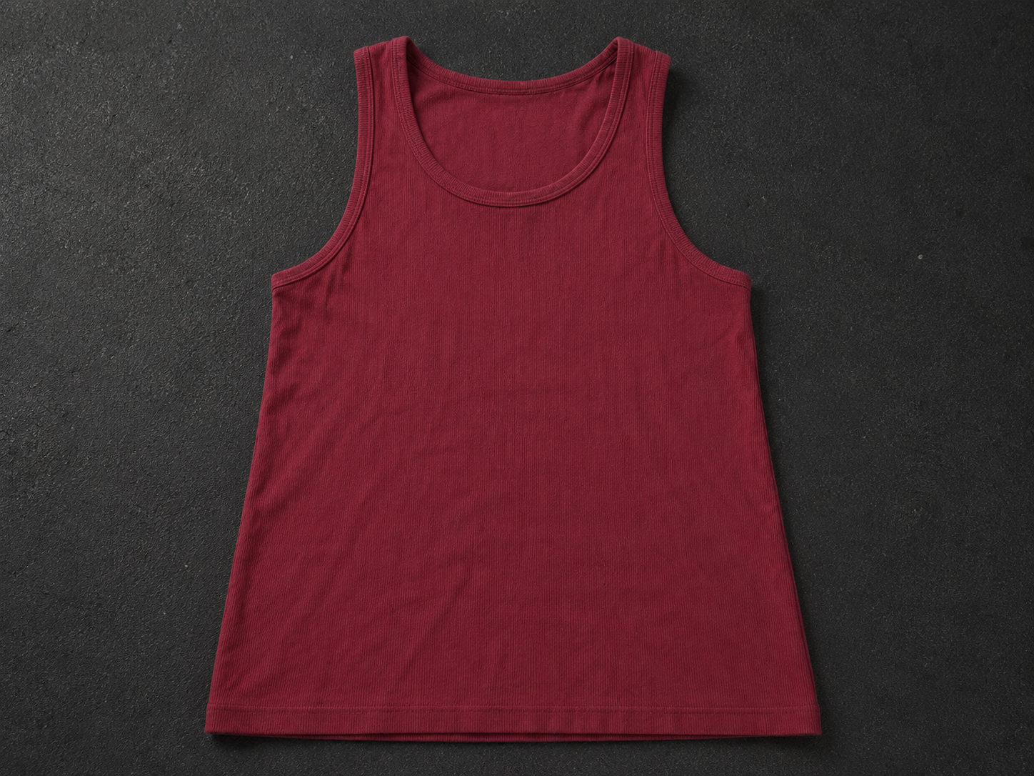 Burgundy Ribbed Tank Top