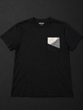 Black Geometric Pocket T-Shirt
