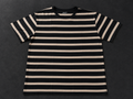 Black & Cream Striped Crewneck T-Shirt