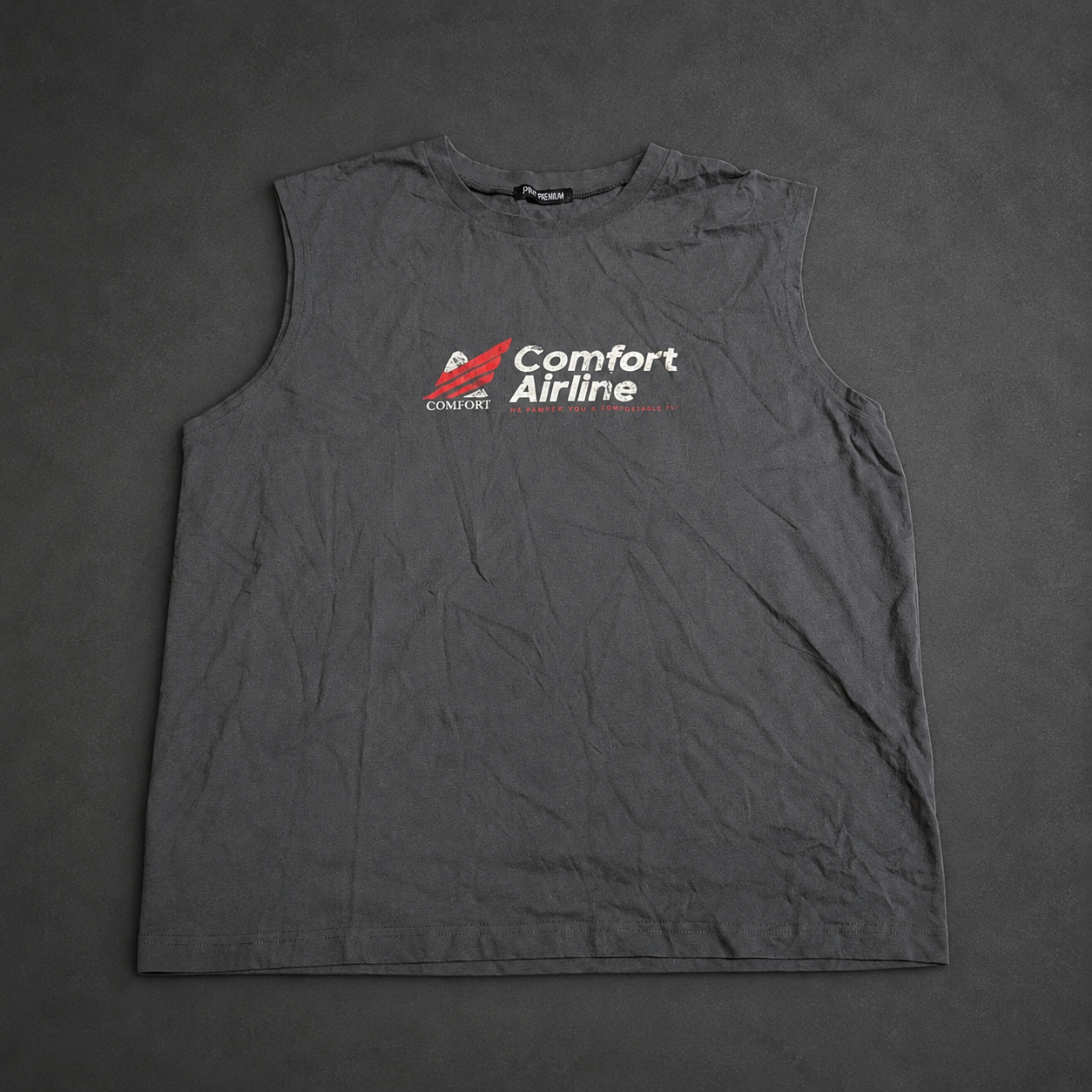 Comfort Airline Tank Top – Charcoal