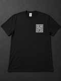 Black T-Shirt with Geometric Chest Emblem
