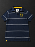 Navy Blue Russell Athletic Striped Polo Shirt