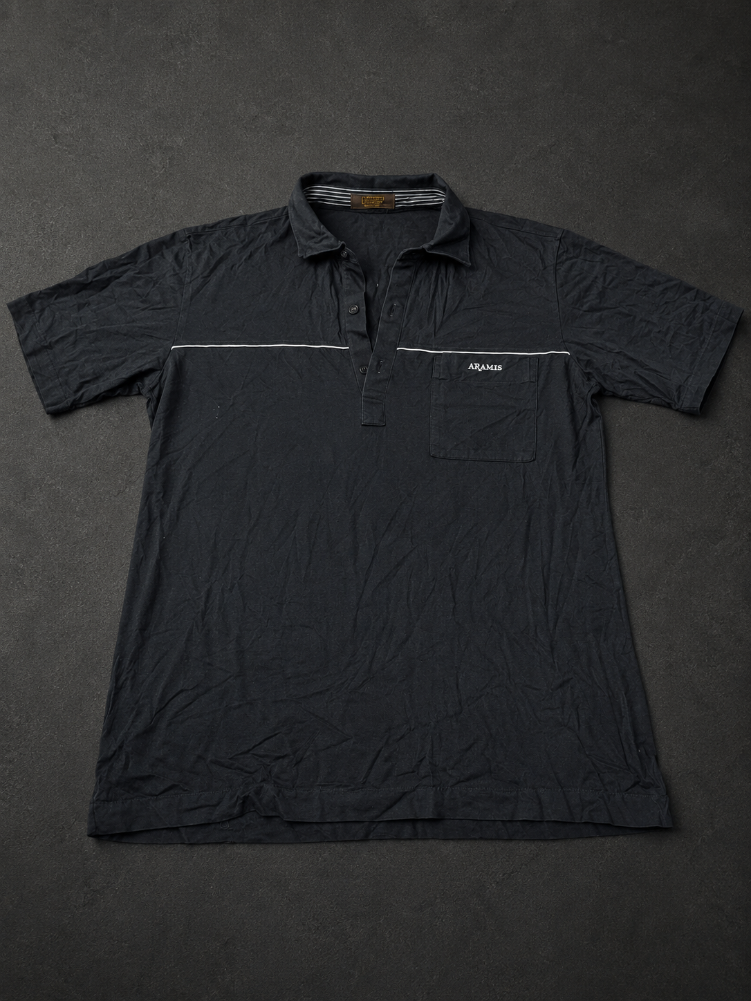 Aramis Black Piped Polo Shirt