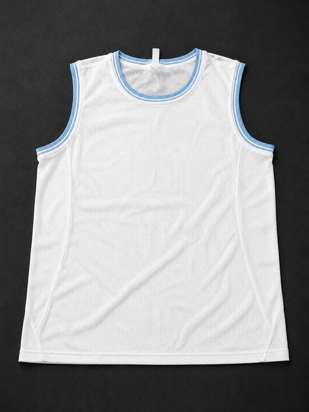 White Mesh Basketball Tank Top