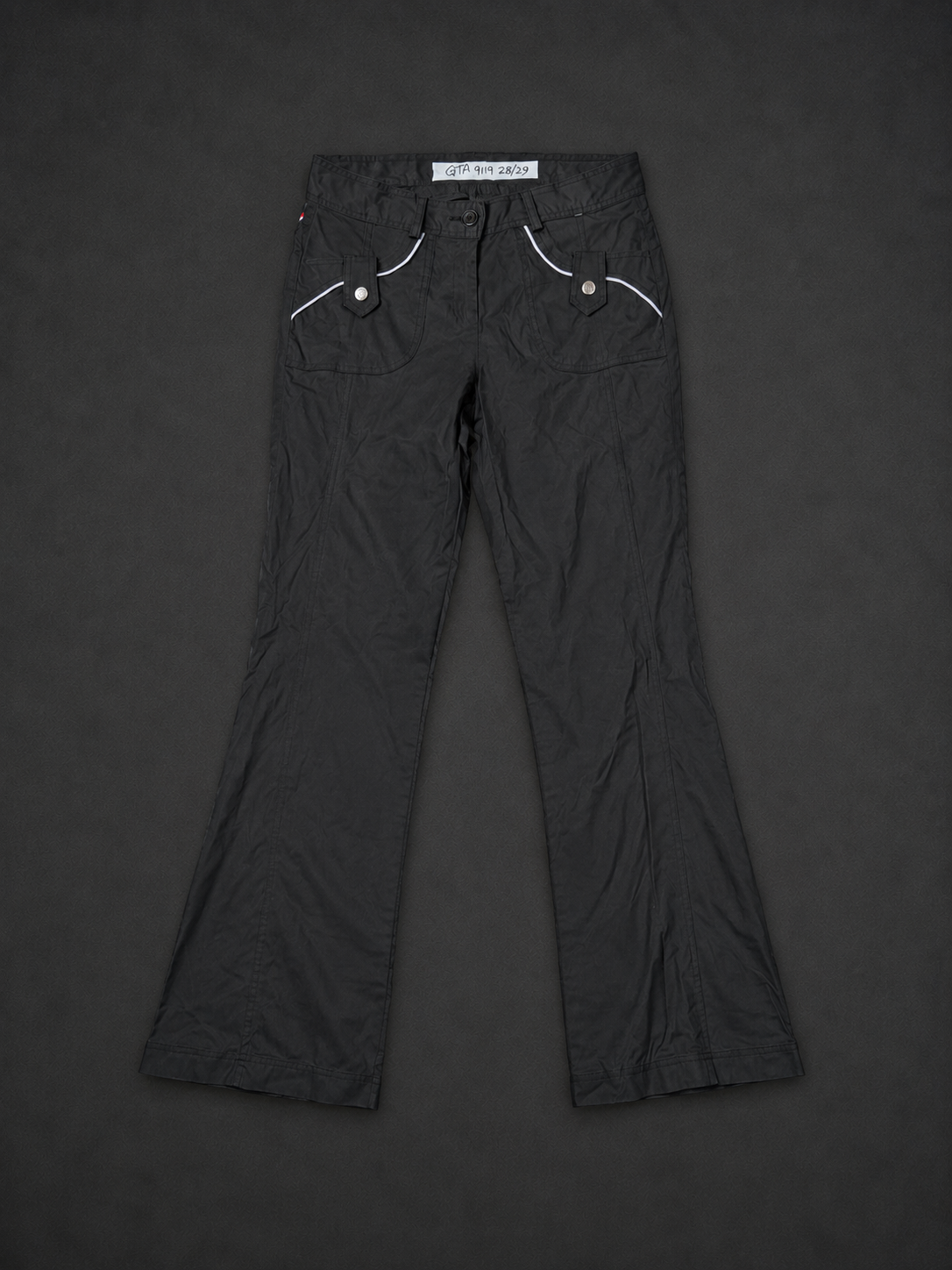 Black Pants with Contrast Piping