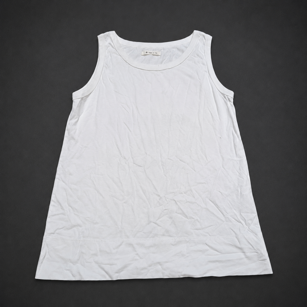 White Cotton Tank Top