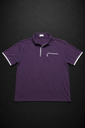 Vintage Purple Polo Shirt with White Trim