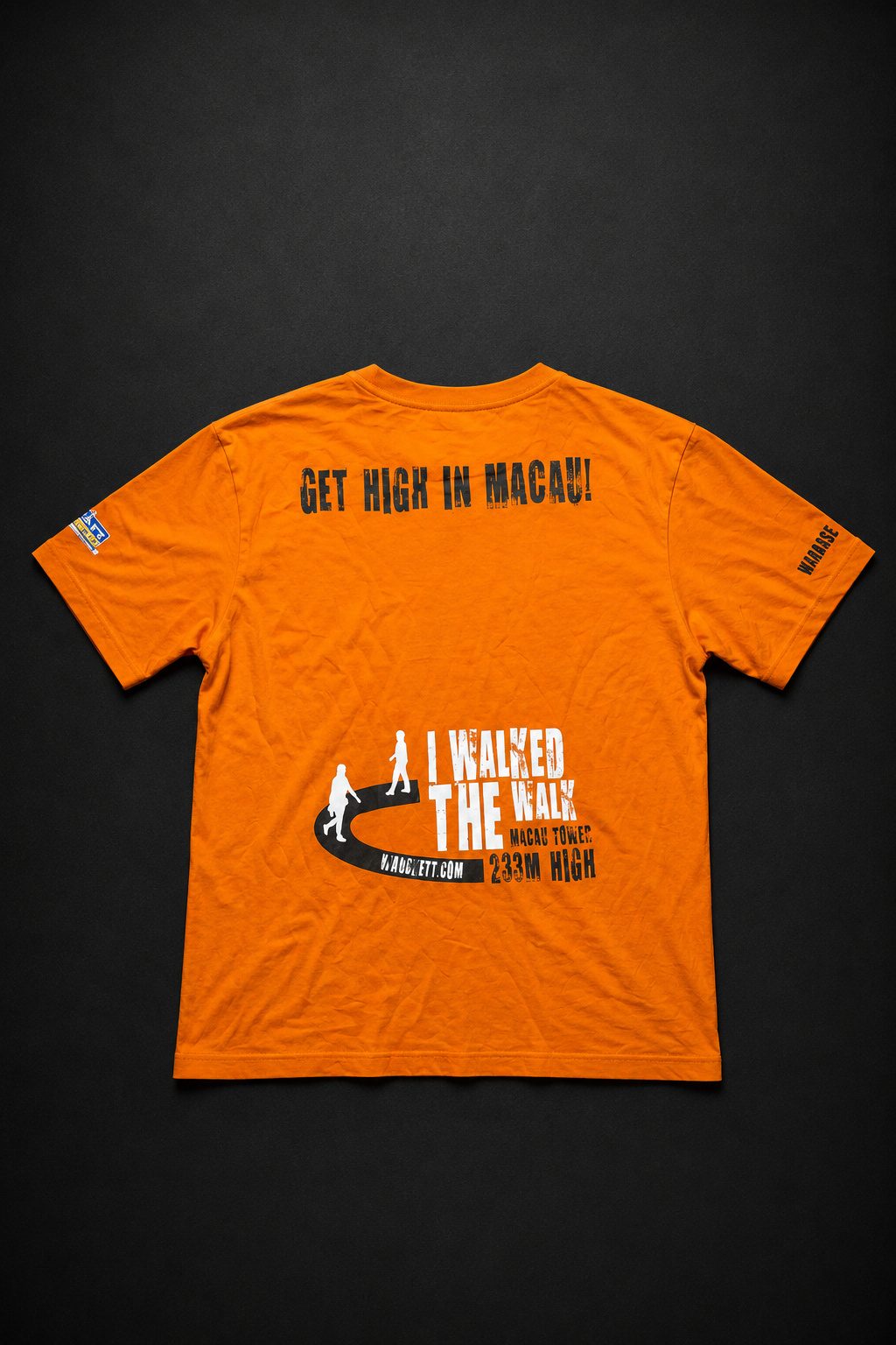 AJ Hackett Macau Tower Skywalk Orange T-Shirt Back