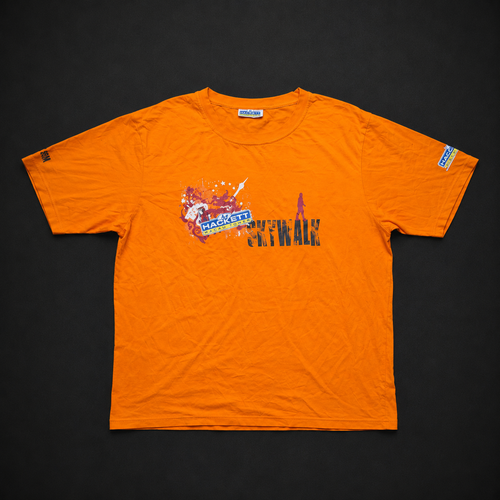 AJ Hackett Macau Tower Skywalk Orange T-Shirt Front