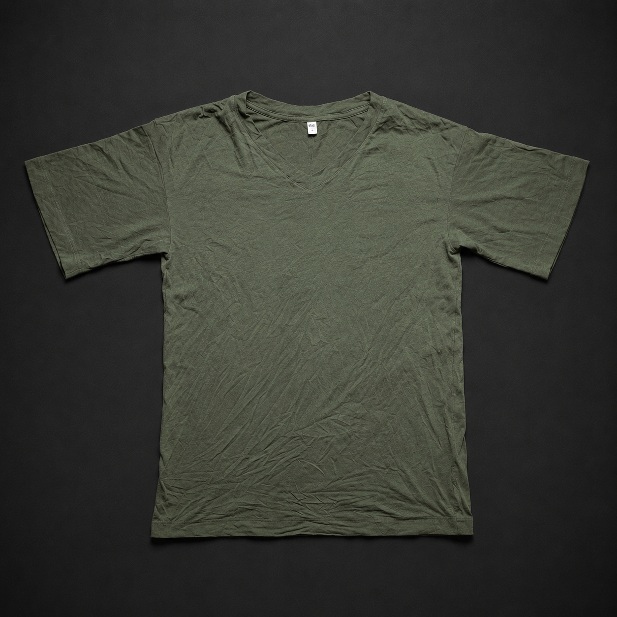 Essential Olive Green V-Neck T-Shirt  medium