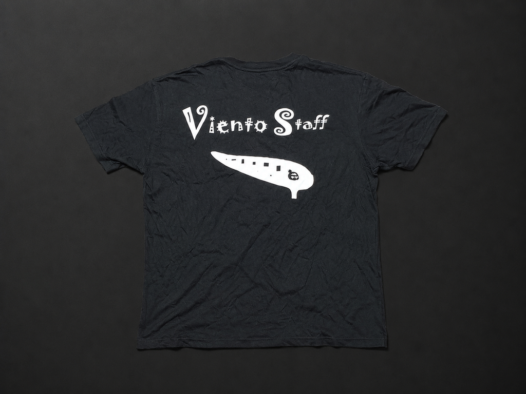 Viento Staff Ocarina Black T-Shirt Back