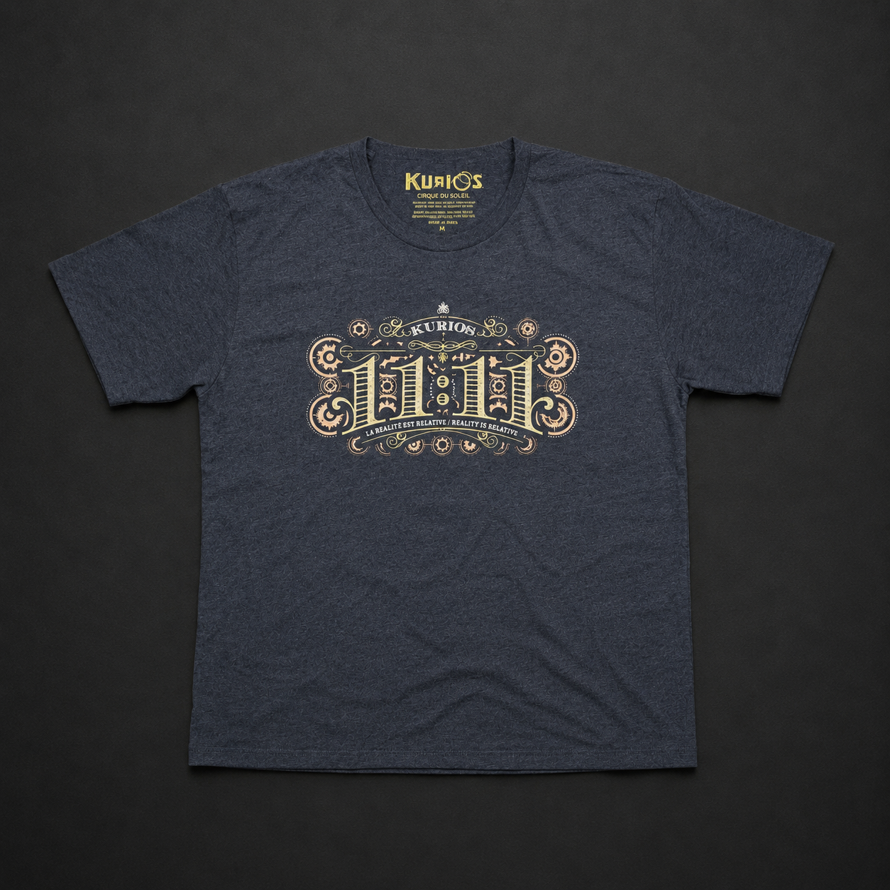Kurios Cirque du Soleil Steampunk Charcoal T-Shirt Front