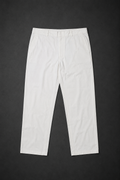 White Cotton Mix Pant | Laurèl