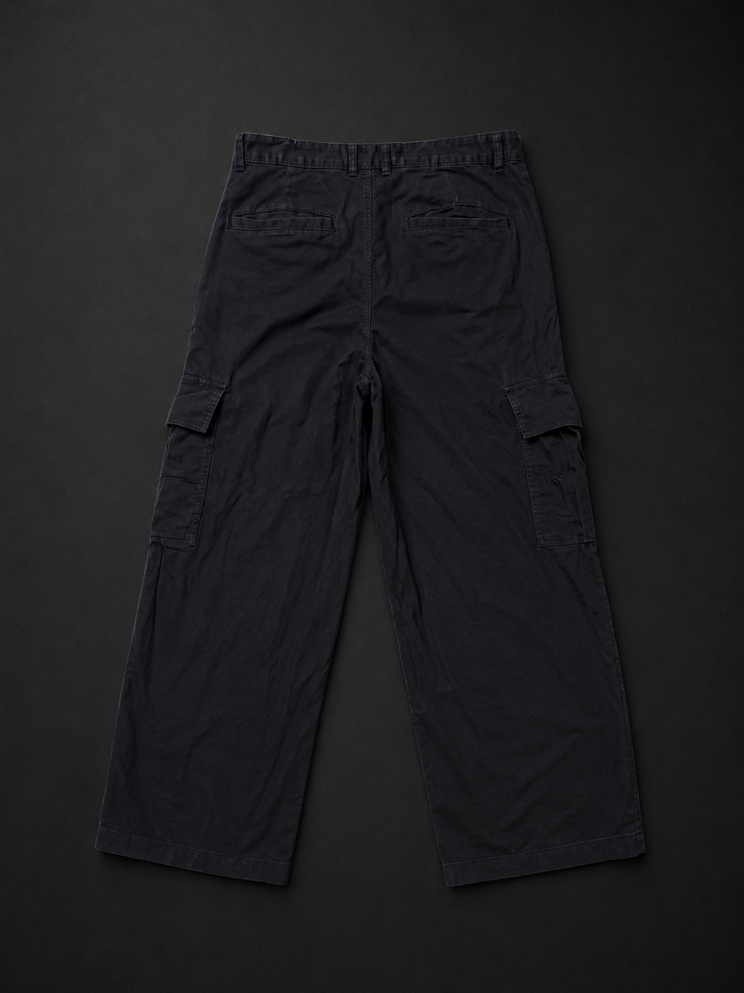 Black Cargo Utility Trousers