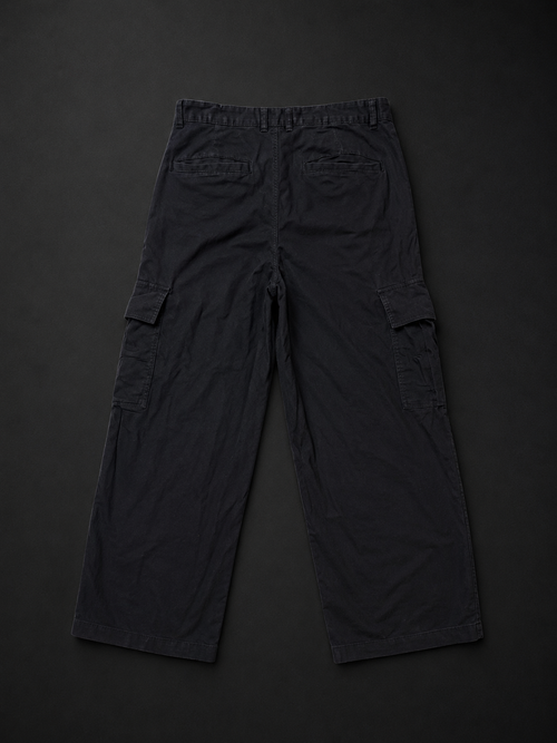 Black Cargo Utility Trousers