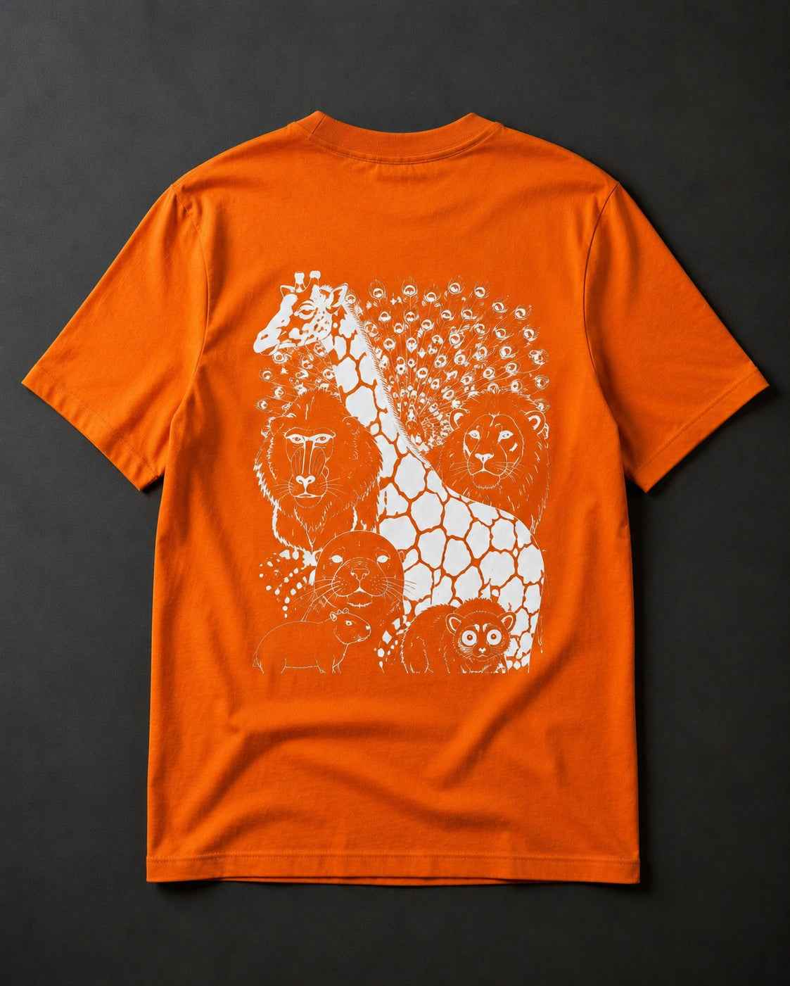Orange Enmei Zoo Graphic Tee Small