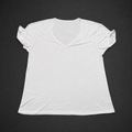 White V-Neck Relaxed Fit T-Shirt