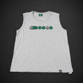 Vintage Peace Graphic Grey Sleeveless Tank Top