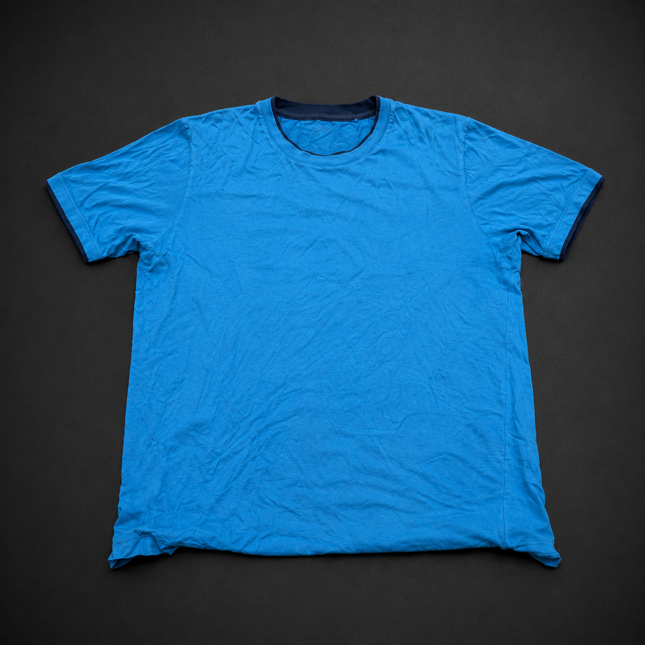 Electric Blue Contrast Trim T-Shirt