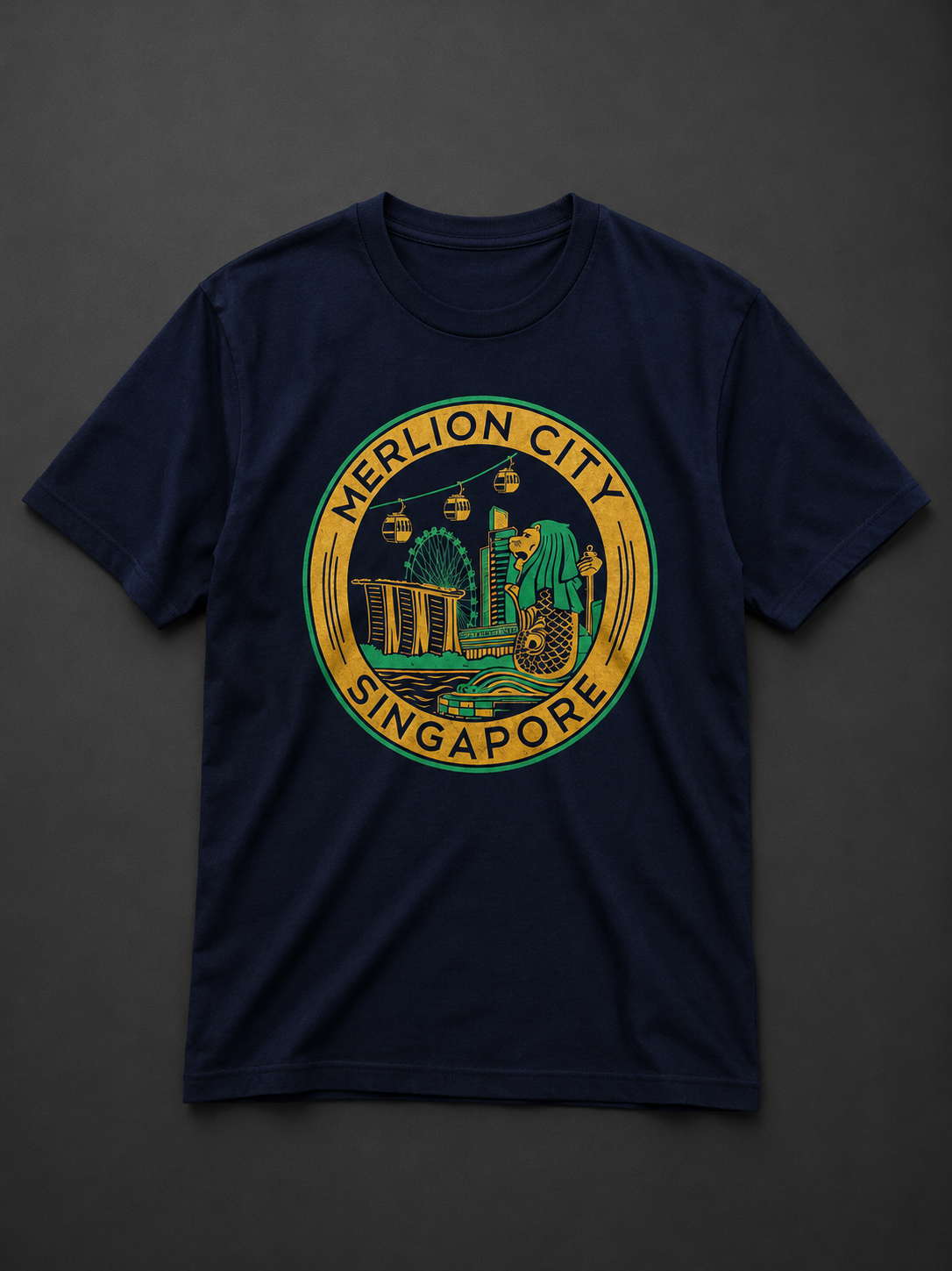 Navy Heritage Crest Graphic Tee small