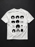 White Faces Graphic Tee small