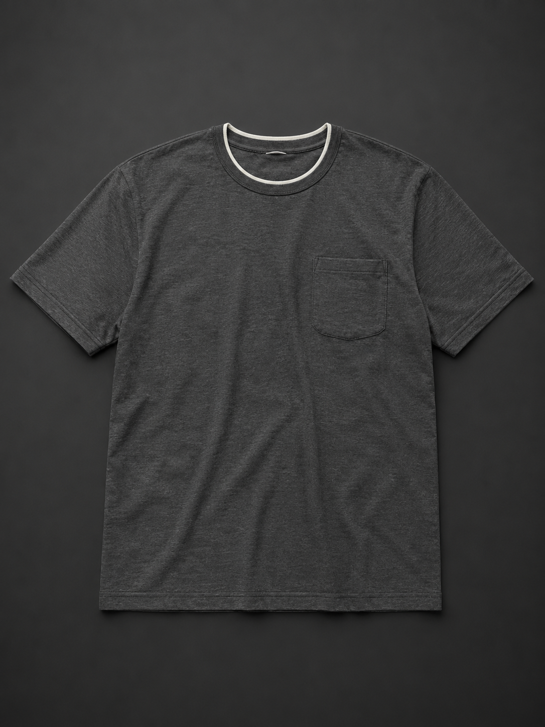 Washed Charcoal Pocket Tee medium