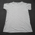 Light Grey Fitted Basic Tee from Quality Thrift, one-of-one pre-loved apparel listing