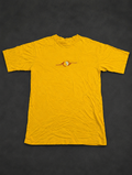 Mustard Yellow Minimal Emblem Tee from Quality Thrift, one-of-one pre-loved apparel listing