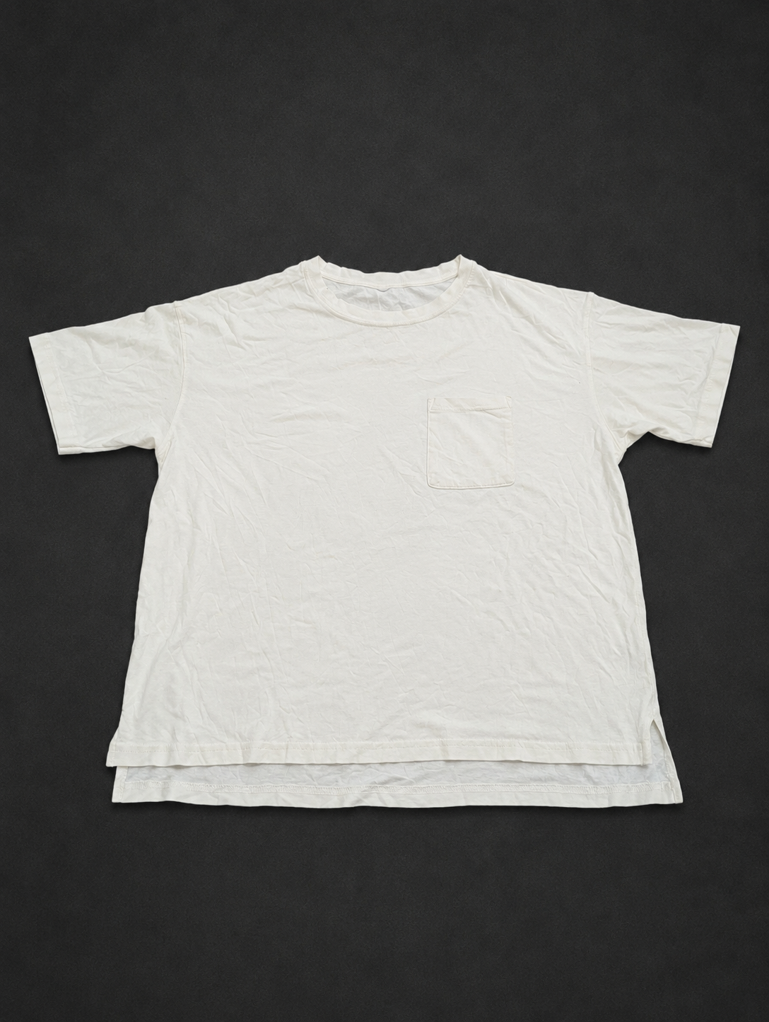 White Relaxed Basic Tee from Quality Thrift, one-of-one pre-loved apparel listing