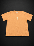Peach Minimal Figure Graphic Tee from Quality Thrift, one-of-one pre-loved apparel listing
