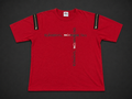 Red Cross Typography Graphic Tee from Quality Thrift, one-of-one pre-loved apparel listing