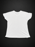 White Fitted Basic Tee from Quality Thrift, one-of-one pre-loved apparel listing