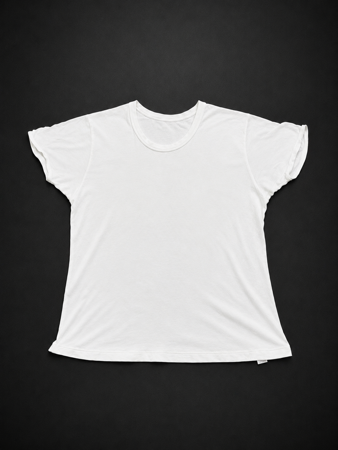White Fitted Basic Tee from Quality Thrift, one-of-one pre-loved apparel listing