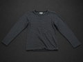 Charcoal Micro Stripe Long Sleeve Tee from Quality Thrift, one-of-one pre-loved apparel listing