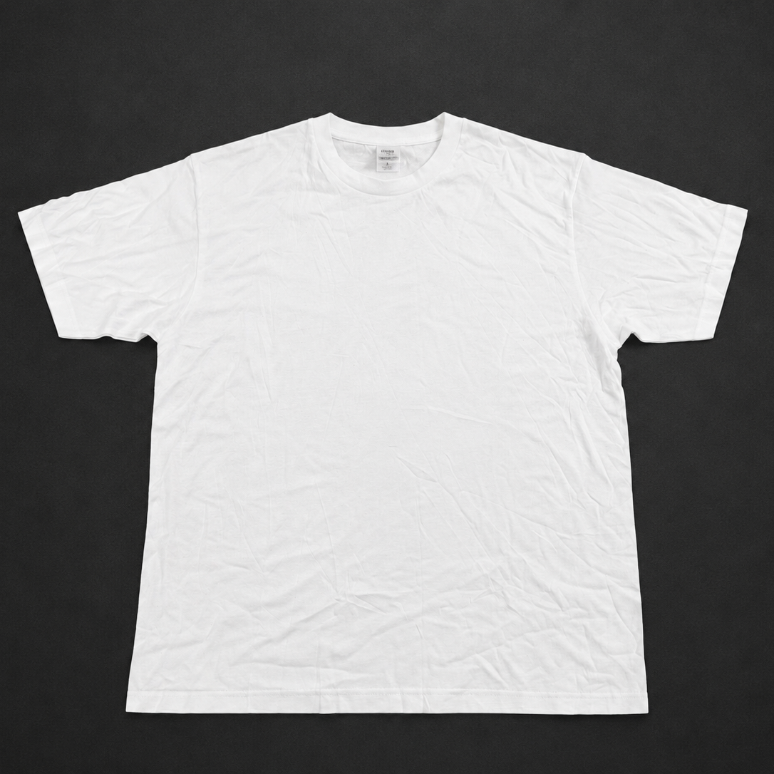 White Boxy Crew Neck Tee