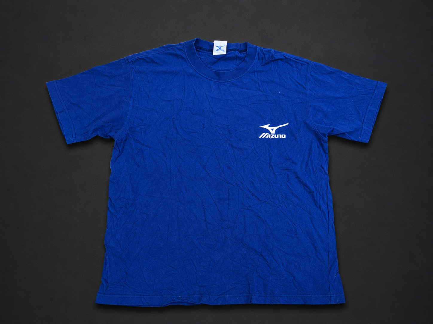 Royal Blue Sports Logo Tee from Quality Thrift, one-of-one pre-loved apparel listing