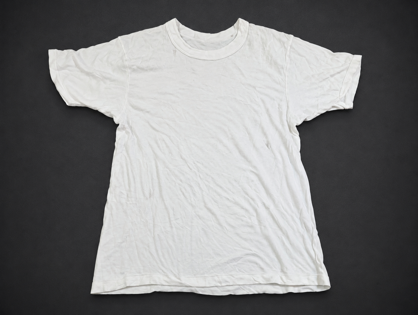 White Slim Crew Neck Tee from Quality Thrift, one-of-one pre-loved apparel listing