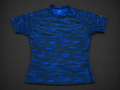 Blue Black Camo Performance Tee from Quality Thrift, one-of-one pre-loved apparel listing