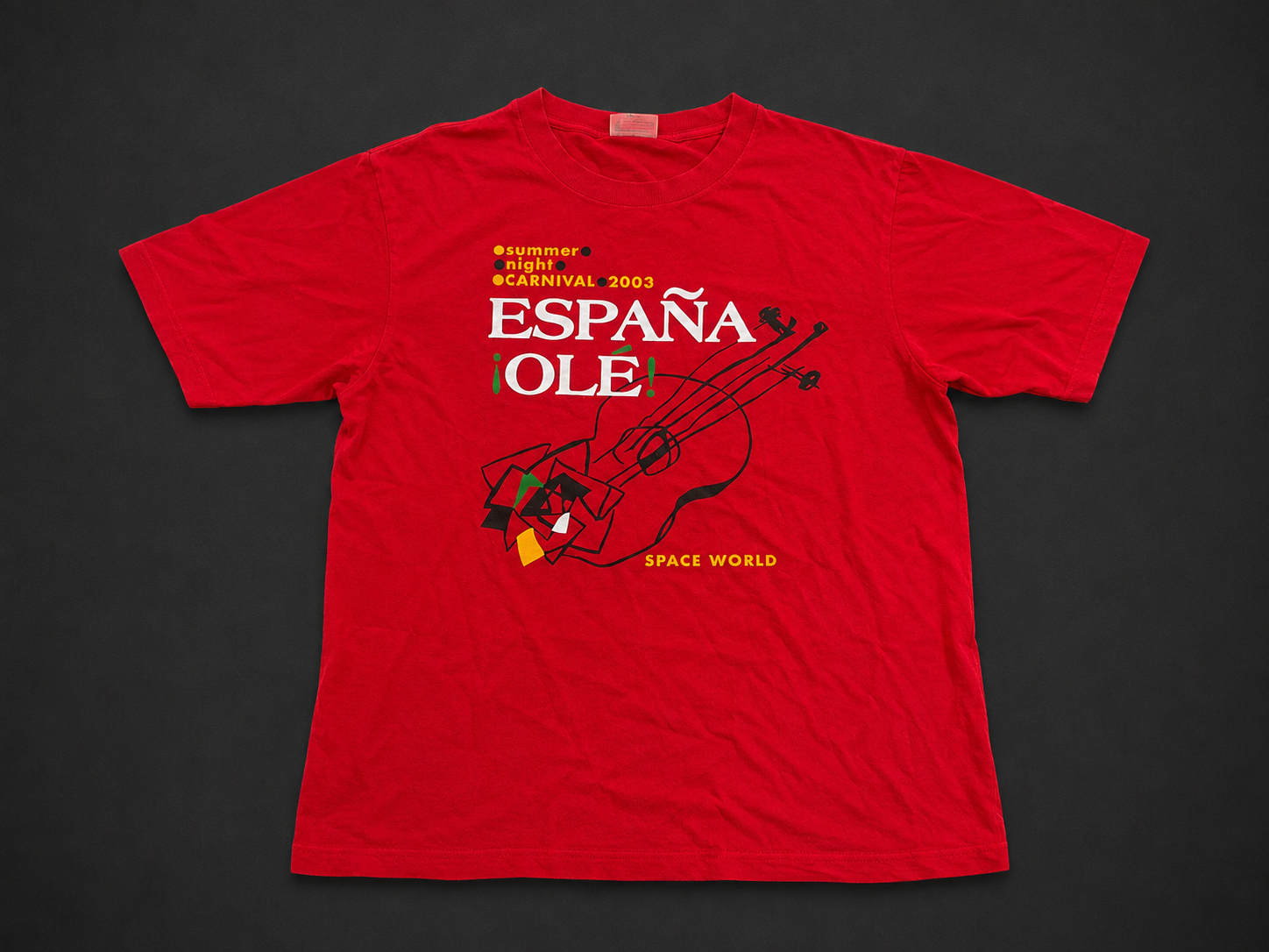Red Espana Ole Graphic Tee from Quality Thrift, one-of-one pre-loved apparel listing