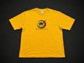 Yellow Colourful Emblem Graphic Tee from Quality Thrift, one-of-one pre-loved apparel listing