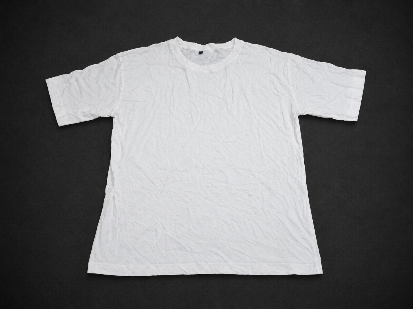White Relaxed Crew Neck Tee from Quality Thrift, one-of-one pre-loved apparel listing