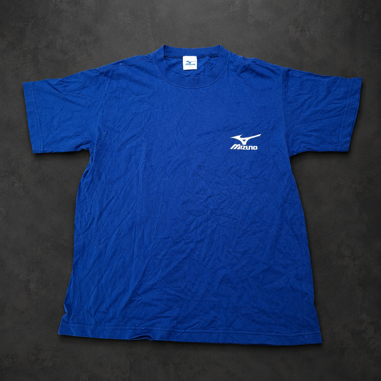 Royal Blue Small Chest Logo Tee, one-of-one pre-loved apparel from Quality Thrift
