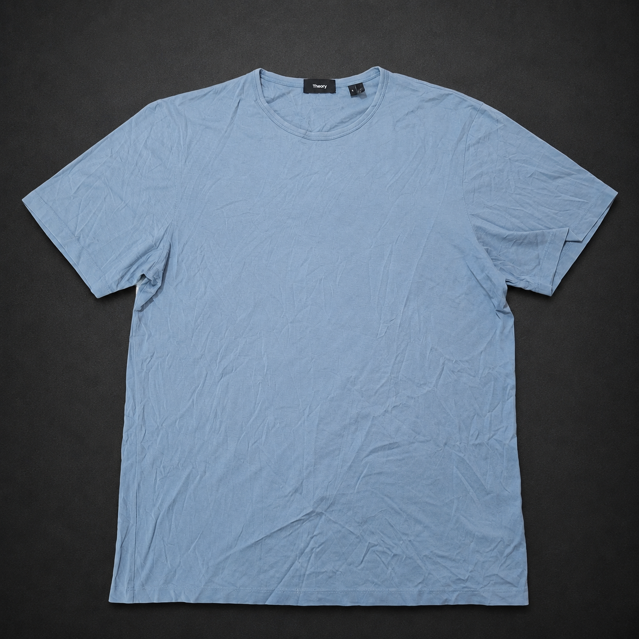 Light Blue Minimal Crew Neck Tee, one-of-one pre-loved apparel from Quality Thrift