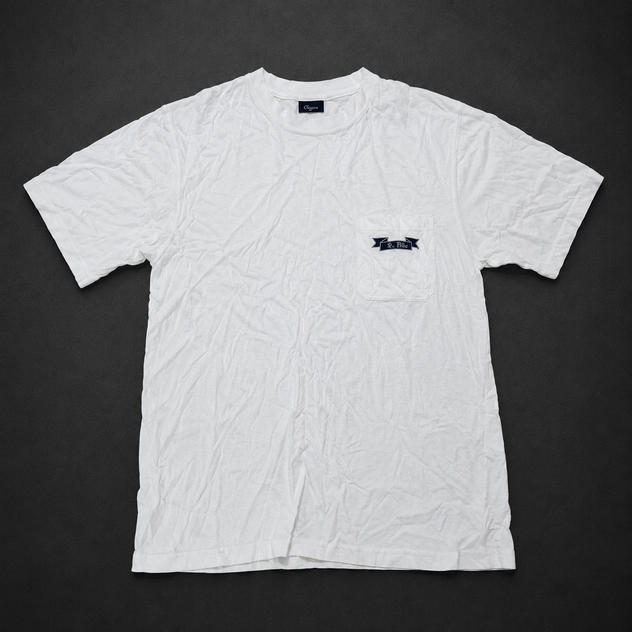 White Small Chest Animal Logo Tee, one-of-one pre-loved apparel from Quality Thrift