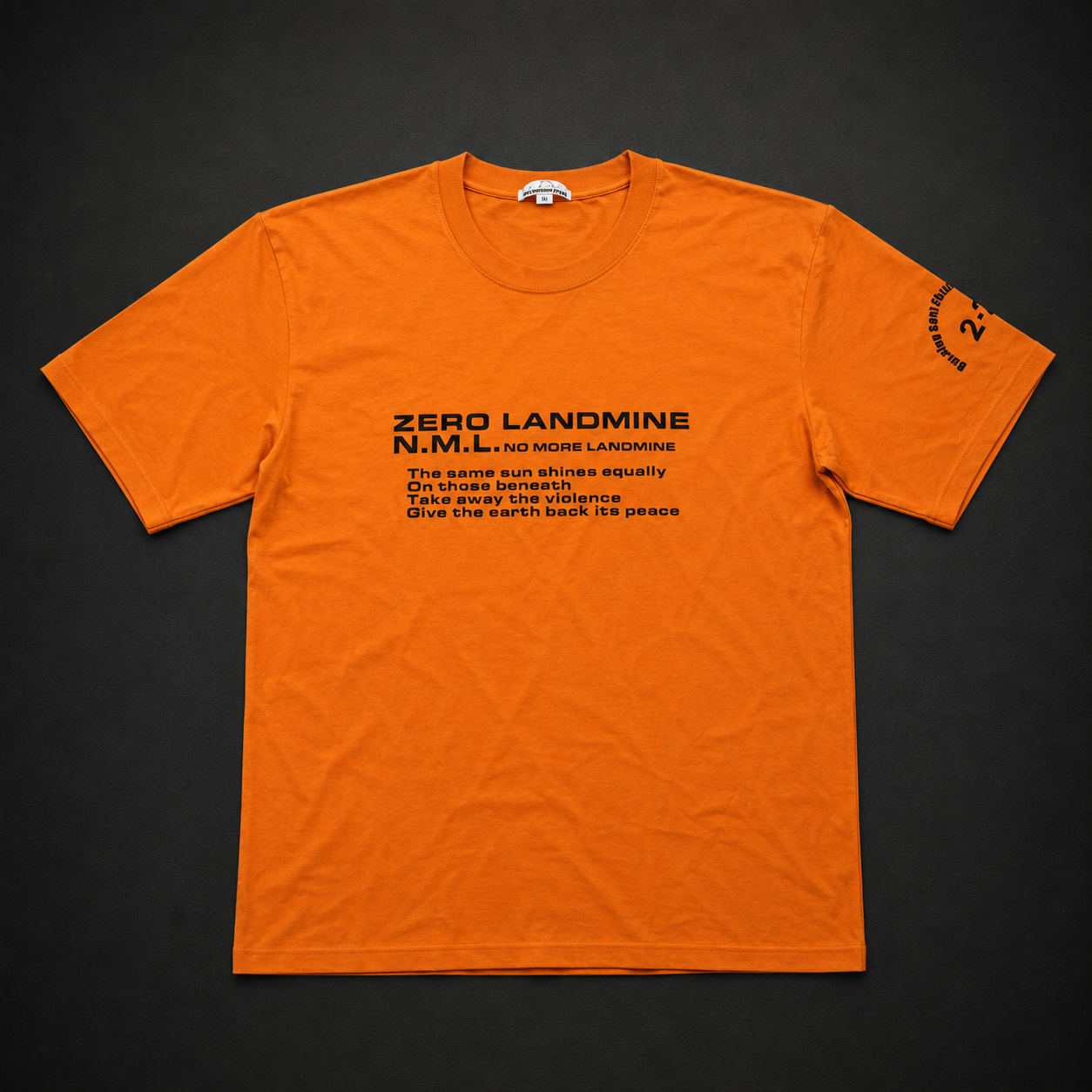 Orange Zero Landmine Challenge Graphic Tee, one-of-one pre-loved apparel from Quality Thrift