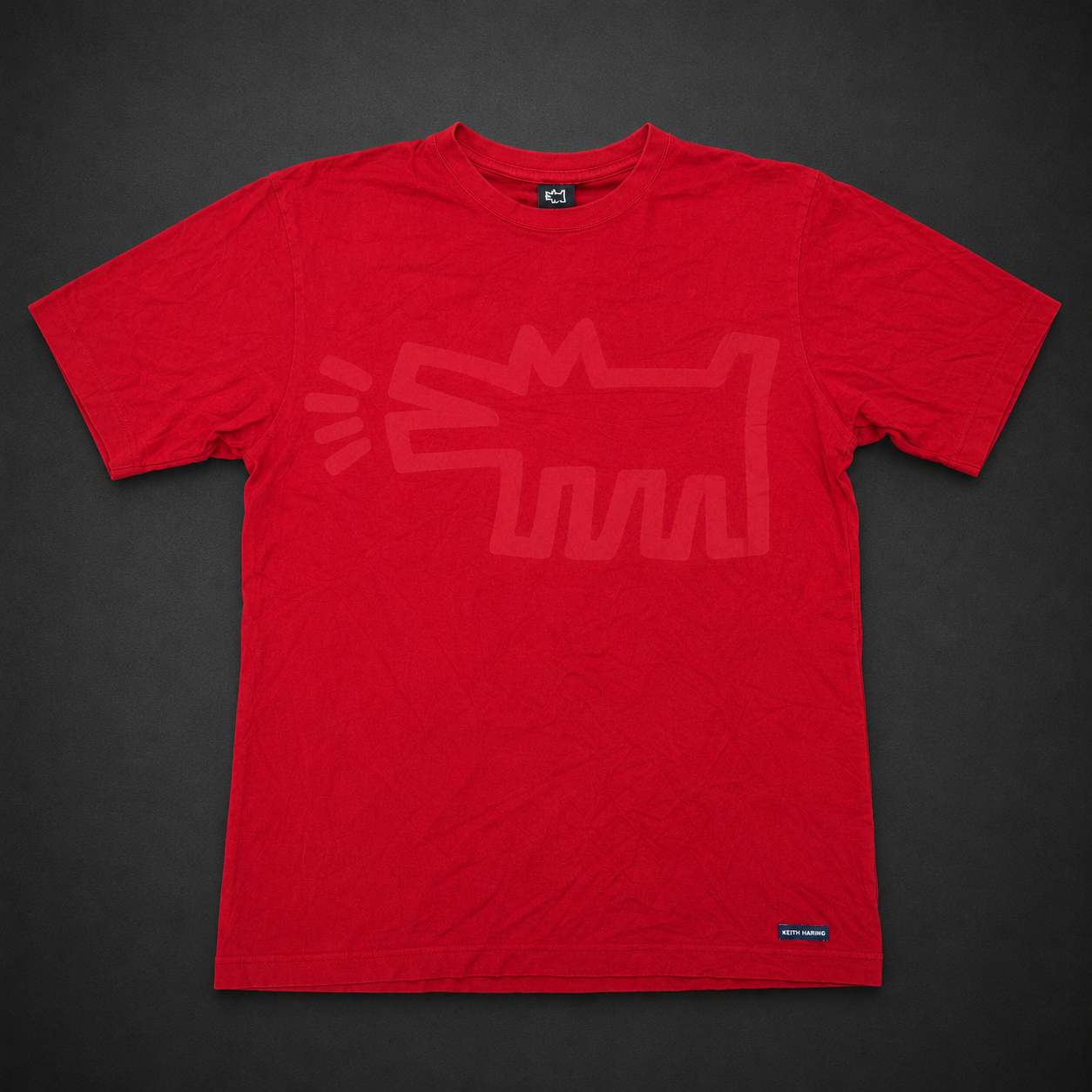 Red Tonal Dog Graphic Tee, one-of-one pre-loved apparel from Quality Thrift