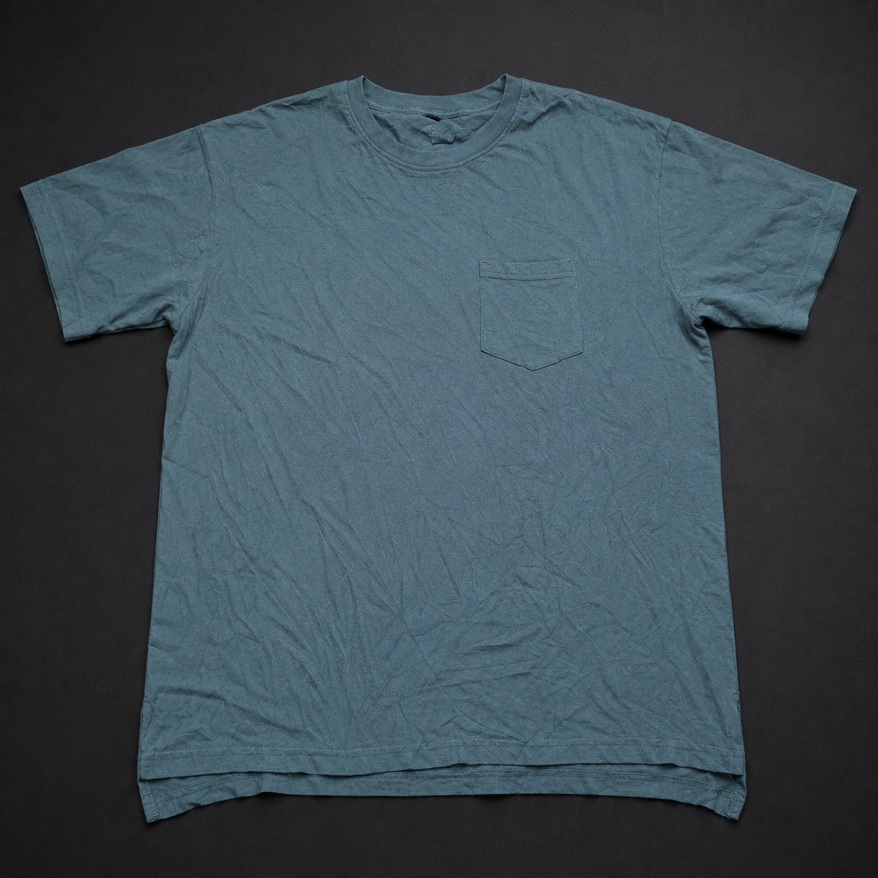 Slate Grey Pocket Tee, one-of-one pre-loved apparel from Quality Thrift