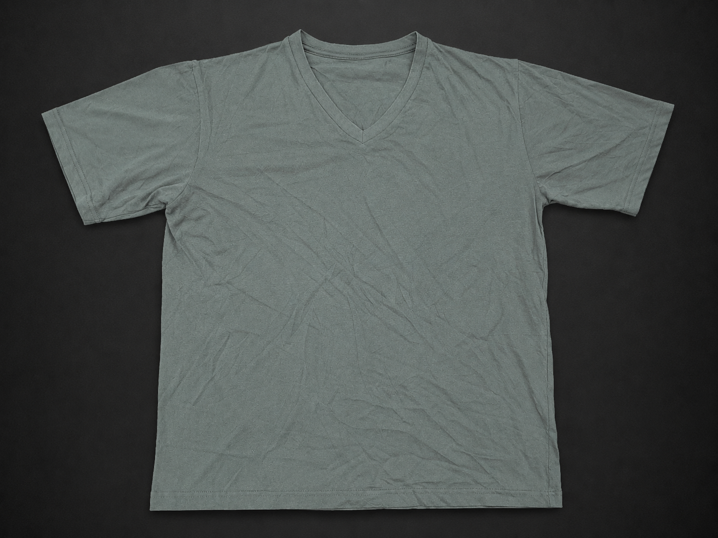 Sage Green V-Neck Basic Tee, one-of-one pre-loved apparel from Quality Thrift